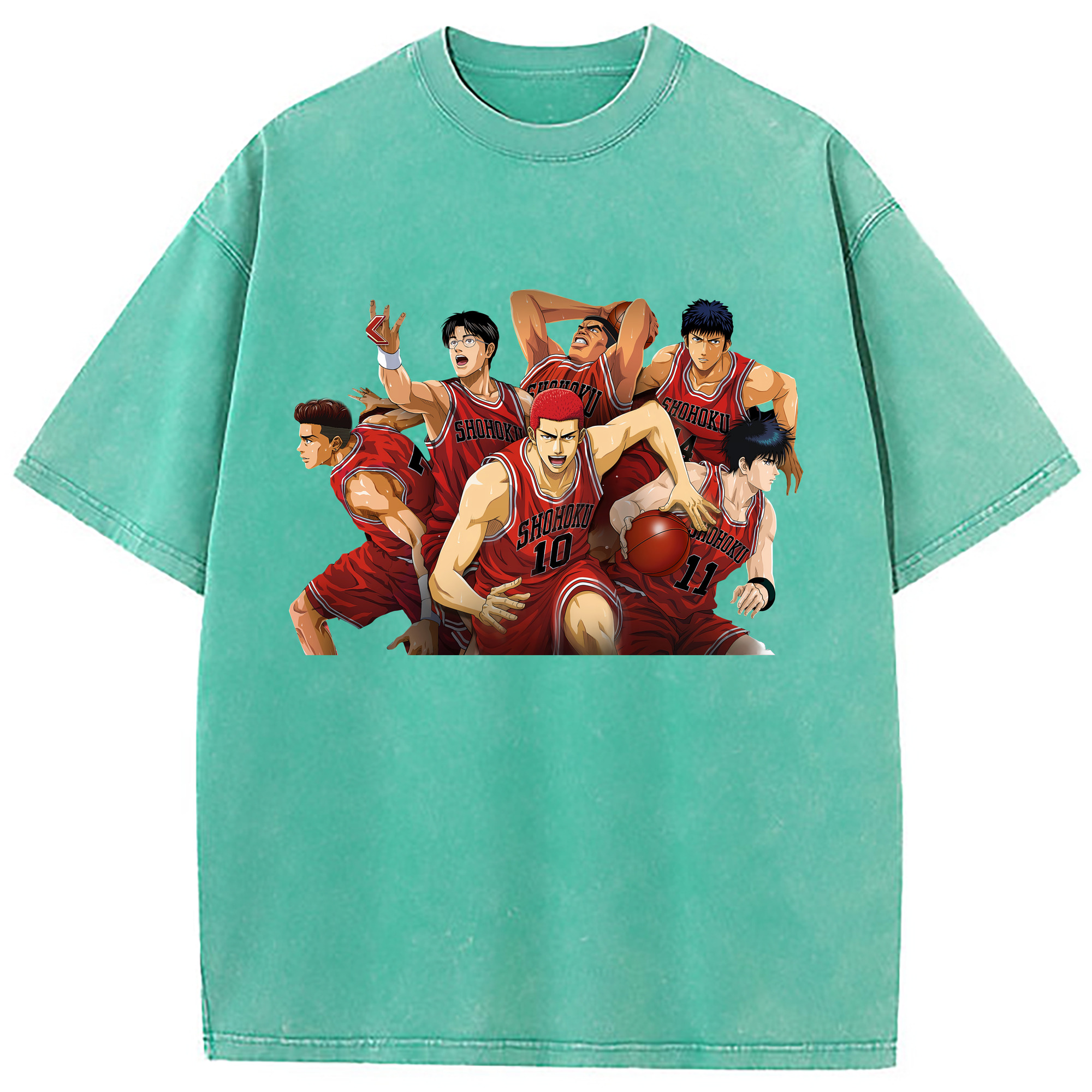 （画像用） SLAM DUNK／スラムダンク 綿100% ヴィンテージ風 半袖Tシャツ（フロントプリント）